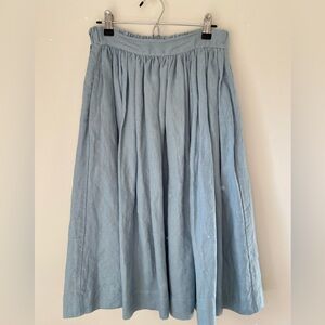 Not perfect linen city skirt in Swedish blue